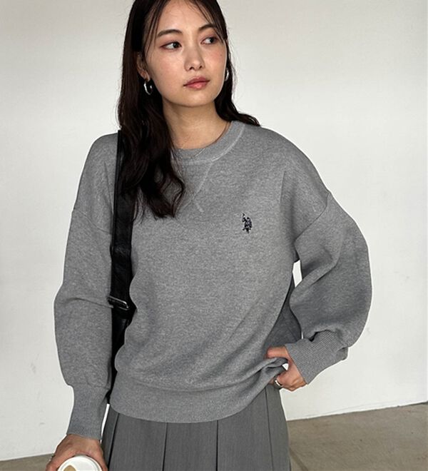 RANAN（ラナン）の「＜U.S.POLO ASSN.＞刺繍スウェットライクニット（ニット・セーター）」｜詳細画像