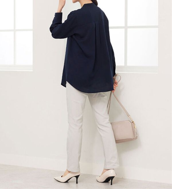 BELLUNA（ベルーナ）の「パール使いピンタックデザインチュニック（チュニック）」｜詳細画像