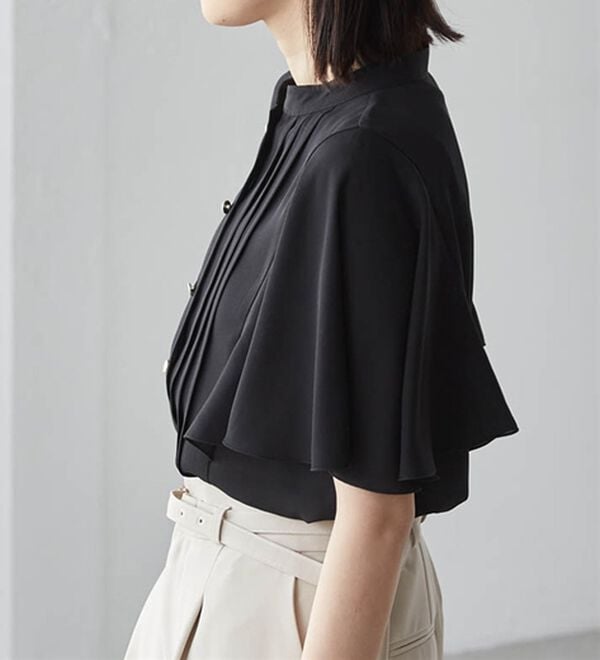 RANAN（ラナン）の「ひんやり！ピンタックフレアー袖ブラウス（ブラウス）」｜詳細画像