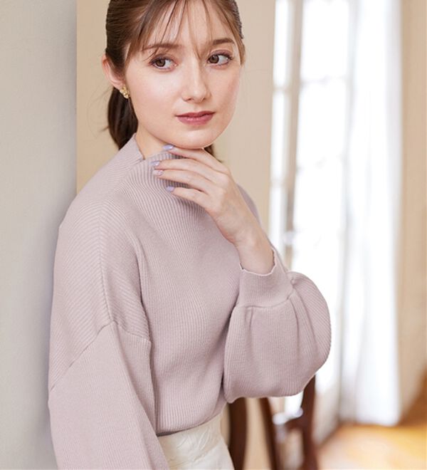 alotta（アロッタ）の「もっちりパフ袖リブニット（ニット・セーター）」｜詳細画像