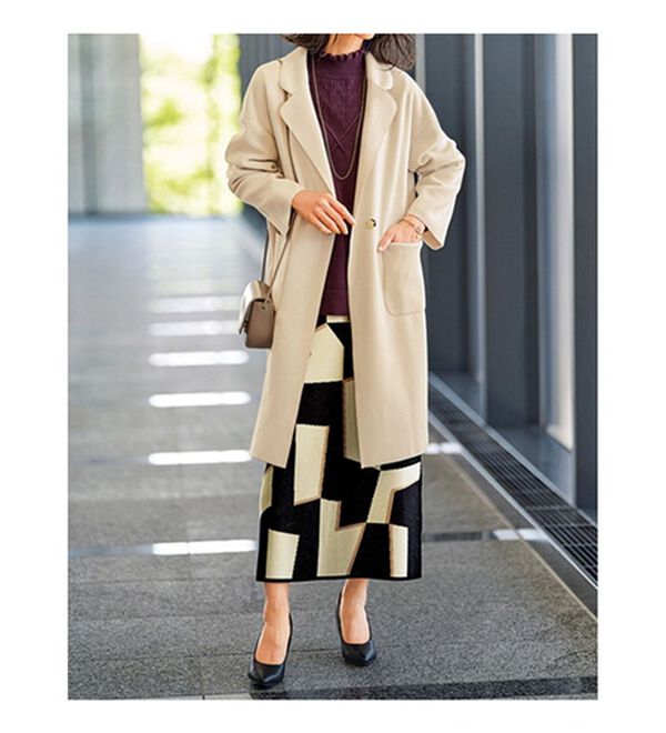 BELLUNA（ベルーナ）の「ウール調ロング丈チェスターコート（ロングコート）」｜詳細画像