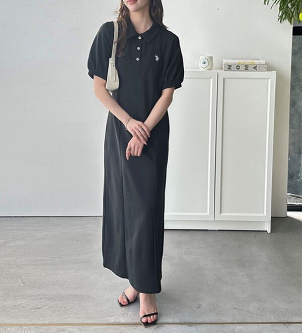 GeeRA（ジーラ）の「【Ｕ．Ｓ．ＰＯＬＯＡＳＳＮ】ポロ衿ワンピ―ス（その他ワンピース）」｜詳細画像