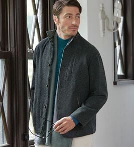 「＜コムルヴァン・オム＞ウール混イタリアンカラージャケット（メンズジャケット）」