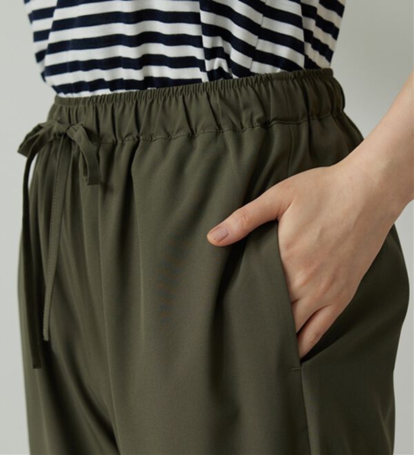 「【接触冷感/UVカット/吸水速乾/軽量】ヒンヤリ＆速乾！裾くしゅクロップドパンツ（クロップドパンツ）」｜詳細画像