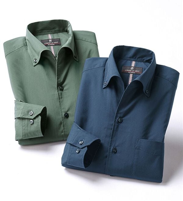 「＜コムルヴァン・オム＞アイロンいらずのストレッチドレスシャツ（メンズシャツ）」｜詳細画像