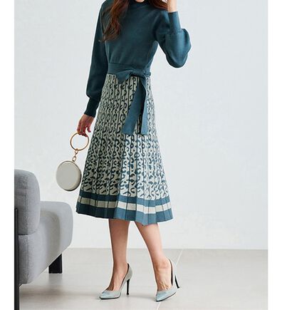 RANAN（ラナン）の「ヒョウ柄ジャカードニットワンピース（ニットワンピース）」