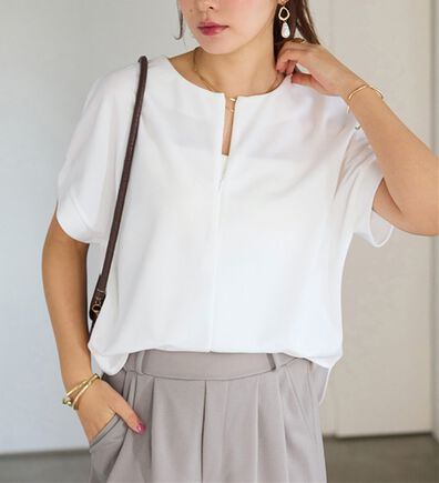 alotta（アロッタ）の「ジップ使いセットアップ（ブラウススーツ）」