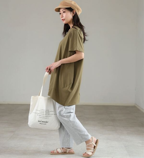 A HAPPY MARILYN（アハッピーマリリン）の「【Ｍ～８Ｌ】選べる袖！コク－ンシルエットチュニック（チュニック）」｜詳細画像