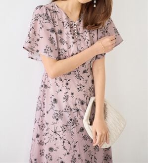 alotta（アロッタ）の「【お客様企画】欲しいが詰まったひんやり花柄ワンピース（プリントワンピース）」｜ピンク系
