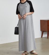 RANAN（ラナン）の「＜Ｕ．Ｓ．ＰＯＬＯ　ＡＳＳＮ．＞ラグランカットソーＡラインワンピース（カットソーワンピース）」