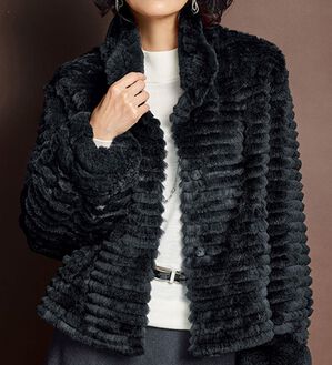 BELLUNA（ベルーナ）の「ラビットファー使い立衿ジャケット（その他ジャケット）」｜詳細画像