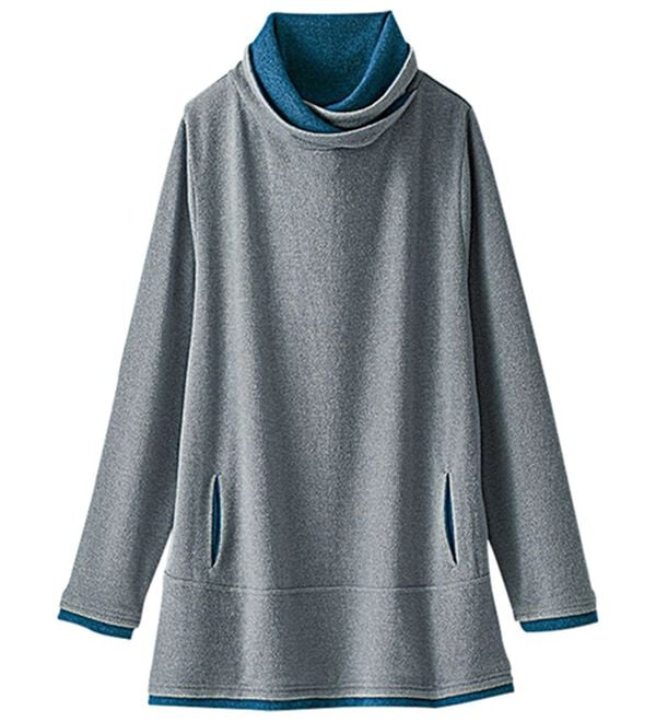 BELLUNA（ベルーナ）の「衿デザイン配色チュニック（チュニック）」｜詳細画像