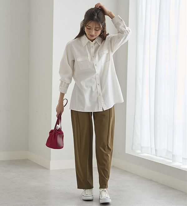 BELLUNA（ベルーナ）の「Ｇジャン未満の軽やかライトオンスデニムシャツ（シャツ）」｜詳細画像