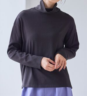RANAN（ラナン）の「＜ＢＣ＞綿１００％&times;吸湿発熱！あったかタートルネック（カットソー）」｜ブラック