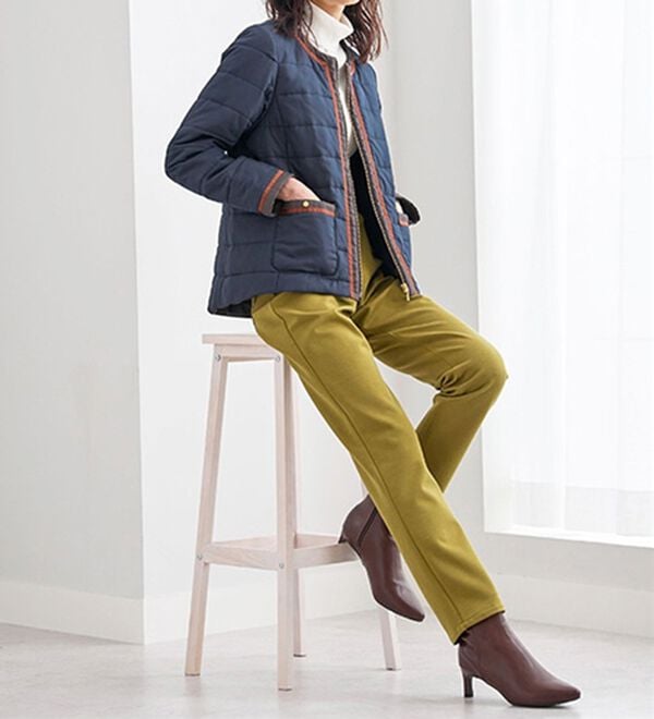 BELLUNA（ベルーナ）の「防風&times;ストレッチ素材ストレートパンツ（フルレングスパンツ）」｜詳細画像