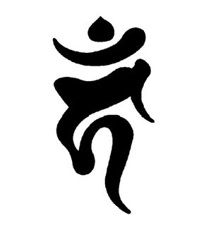 「ブラックオニキス　守護梵字般若心経ペンダント（メンズネックレス）」｜酉(不動明王)