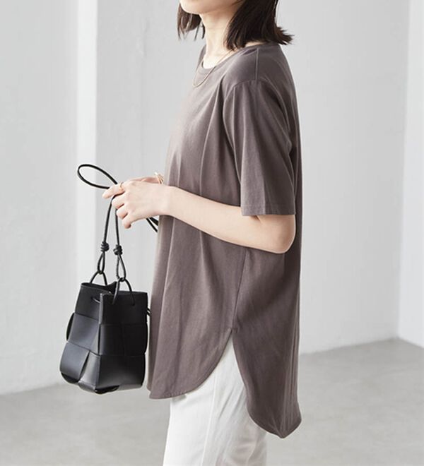 RANAN（ラナン）の「＜BC＞綿100％ひんやりラウンドヘムプルオーバー（カットソー）」｜詳細画像