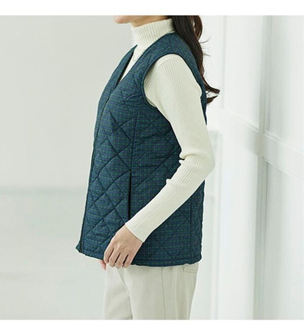 BELLUNA（ベルーナ）の「【マジ軽ウォーム】蓄熱保温キルトベスト（ポーチ付）（ベスト）」｜詳細画像