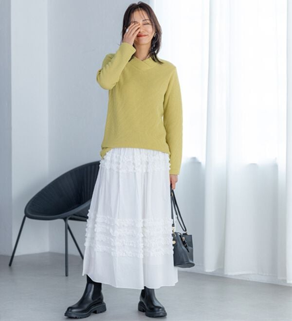 BELLUNA（ベルーナ）の「【静電気防止】ニットが苦手な方にも優しいプルオーバー（カットソー）」｜詳細画像