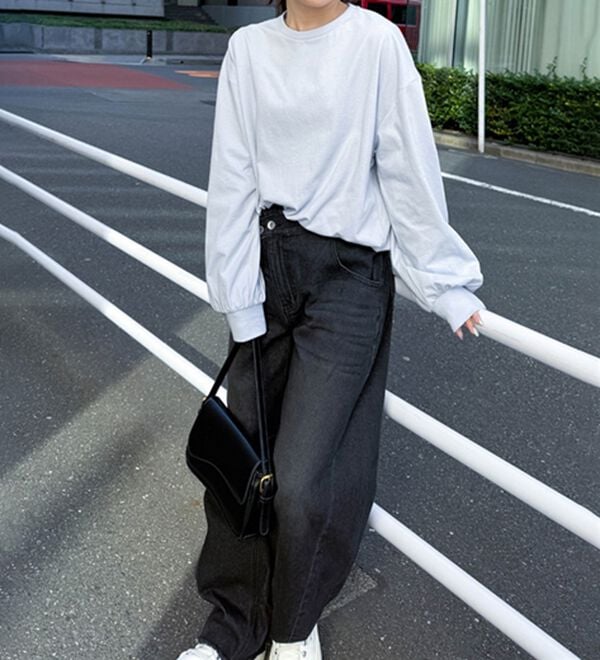 RANAN（ラナン）の「多機能ベーシックオーバーサイズ長袖Tシャツ（Tシャツ）」｜詳細画像