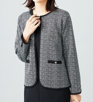 BELLUNA（ベルーナ）の「＜セレモニースタイル＞ポケット付ツイード調ジャケット（その他ジャケット）」｜黒系