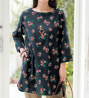 BELLUNA（ベルーナ）の「風が通り抜けるダブルガーゼプリントチュニック（チュニック）」｜詳細画像