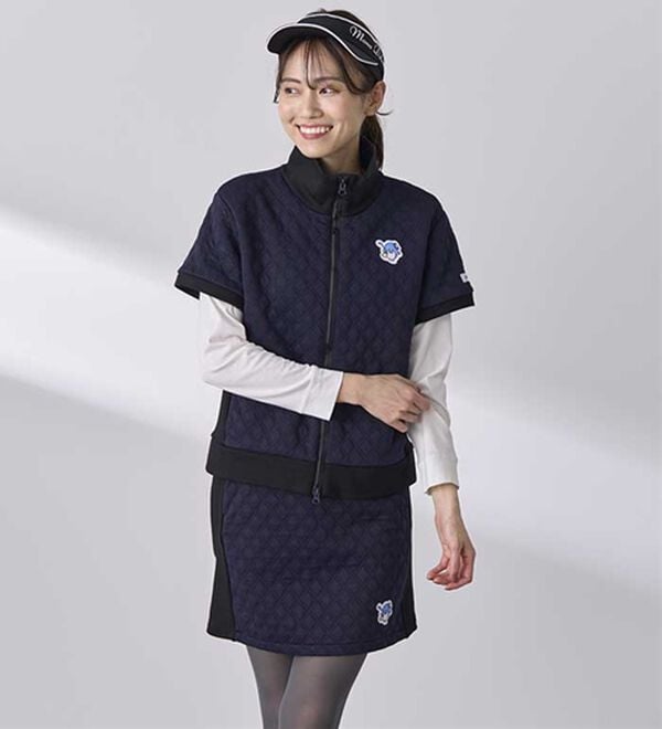 BELLUNA（ベルーナ）の「【タキシードサム】リブ切替キルト風ベスト（ベスト）」｜詳細画像