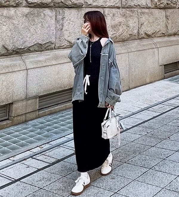 GeeRA（ジーラ）の「すっきり見え！フロントラインスウェットナロースカート（ロングスカート）」｜詳細画像