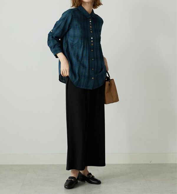 BELLUNA（ベルーナ）の「【接触冷感/UVカット/吸水速乾/イージーケア】カナパストレッチ素材ワイドパンツ（ワイドパンツ・ガウチョ）」｜詳細画像