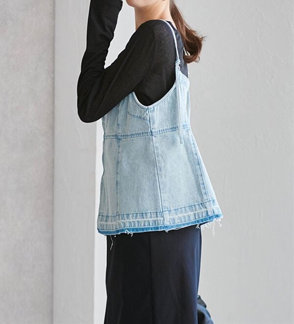 RANAN（ラナン）の「デニム素材キャミビスチェ（タンクトップ・キャミソール）」｜詳細画像