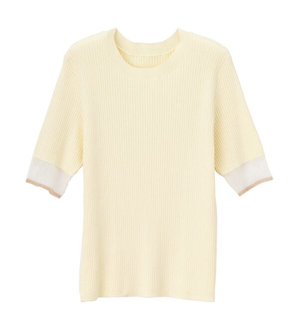 GeeRA（ジーラ）の「『ドラマ着用商品』 袖口シアーリブニット（ニット・セーター）」｜詳細画像