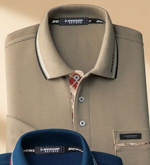 「＜ダンロップ・リファインド＞日本製裏起毛ポロシャツ（メンズポロシャツ）」｜サンドベージュ