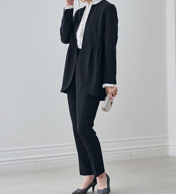 RANAN（ラナン）の「＜２点セット＞ラウンドヘムジャケットセットアップ（パンツスーツ）」｜詳細画像