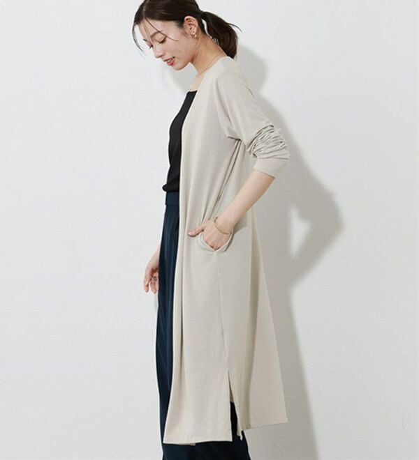 Pierrot（ピエロ）の「【Ｍ～３Ｌ】【選べる２丈】接触冷感トッパーカーディガン（その他カーディガン）」｜詳細画像