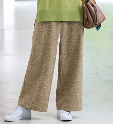 BELLUNA（ベルーナ）の「あったかお出かけカラーネップワイドパンツ（フルレングスパンツ）」
