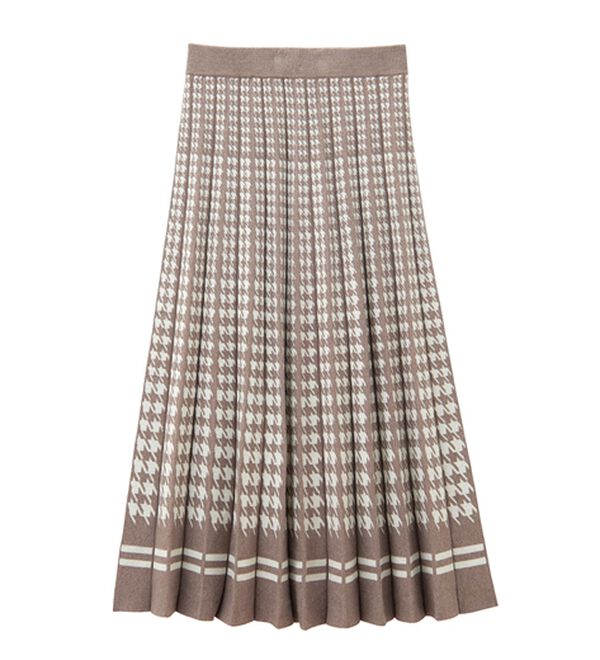 RANAN（ラナン）の「【ムースタッチライト】洗える！千鳥ジャカードスカートセットアップ（ひざ丈スカート）」｜詳細画像