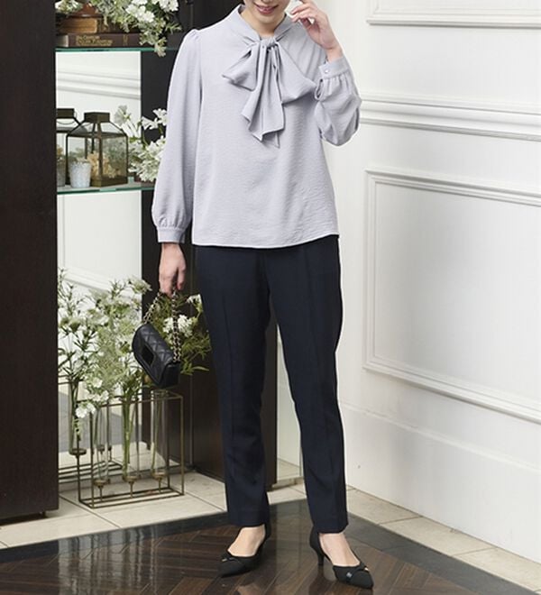 RANAN（ラナン）の「【UV・イージーケア機能付】ボウタイリボンブラウス（ブラウス）」｜詳細画像