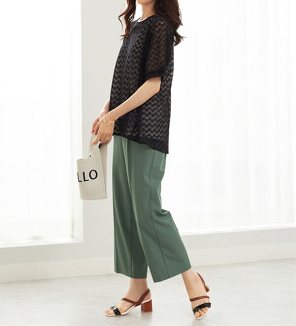 BELLUNA（ベルーナ）の「ラッセルレースパフ袖アンサンブル（アンサンブル）」｜詳細画像