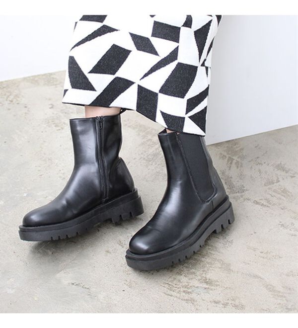 GeeRA（ジーラ）の「トラックソールサイドゴアブーツ（ブーツ）」｜詳細画像