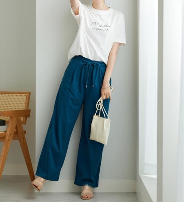 BELLUNA（ベルーナ）の「着心地楽々！綿１００％イージーパンツ（ワイドパンツ・ガウチョ）」｜詳細画像