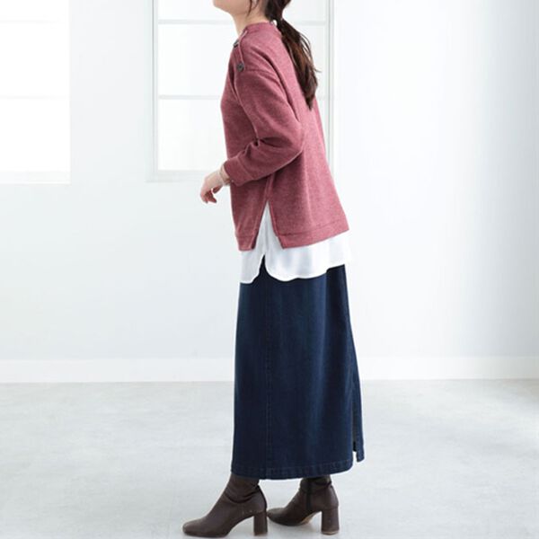 BELLUNA（ベルーナ）の「肩ボタン布帛切替チュニック（チュニック）」｜詳細画像