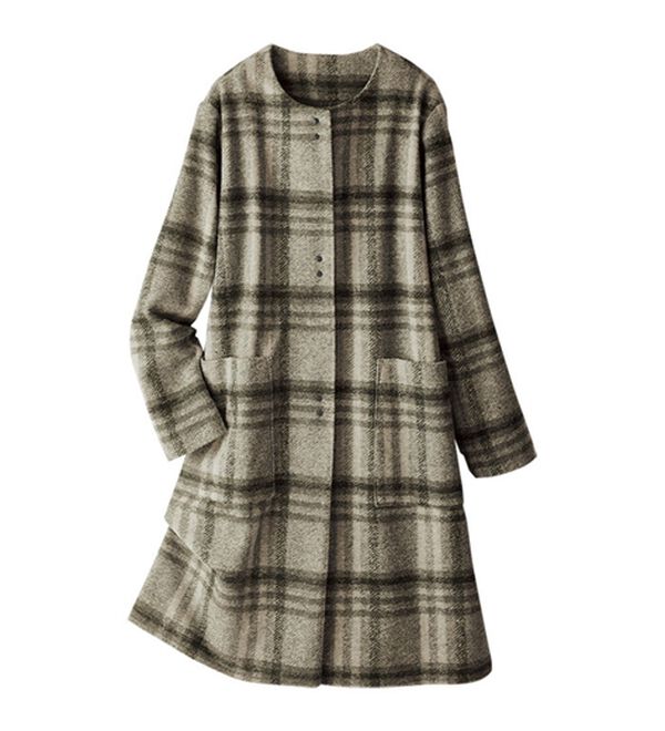 ルフラン（ルフラン）の「ウール入り　ビッグチェックコート（ロングコート）」｜詳細画像