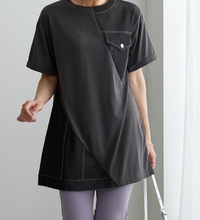 BELLUNA（ベルーナ）の「デニム切替デザインチュニック（チュニック）」