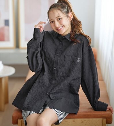 YU'NOW（ユナウ）の「【長袖＋ショートパンツ】綿１００％サッカーシャツパジャマ（パジャマ・ルームウェア）」