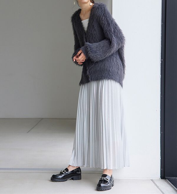 RANAN（ラナン）の「ロングフェザーシャギーオーバーカーデ（ニットカーディガン）」｜詳細画像