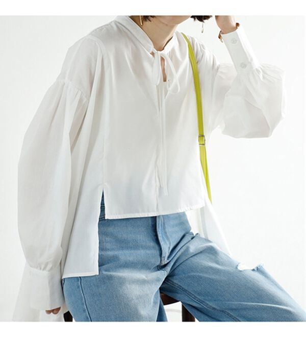 GeeRA（ジーラ）の「イレギュラーヘムスキッパーネックシャツ（シャツ）」｜詳細画像