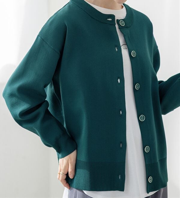 BELLUNA（ベルーナ）の「《快適Ｌａｂ．》洗える！軽い！配色使いニットカーディガン（ニットカーディガン）」｜詳細画像