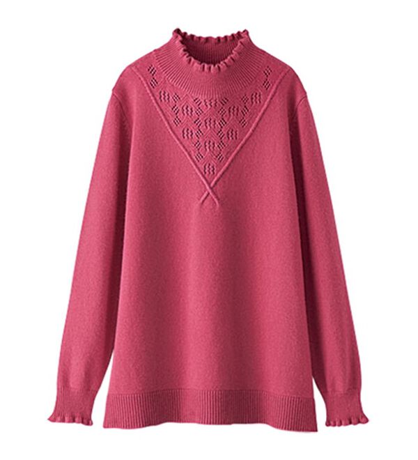 BELLUNA（ベルーナ）の「アンゴラ入り透かし編ニットプルオーバー（ニット・セーター）」｜詳細画像