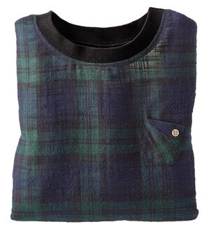 BELLUNA（ベルーナ）の「スラブ素材リブ使いブラウス（ブラウス）」｜ブラックウォッチ