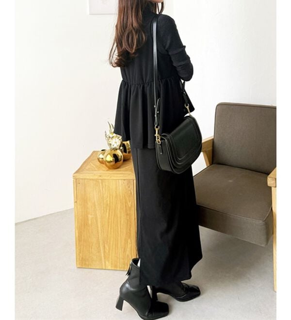 GeeRA（ジーラ）の「楽ちん！ペプラムジャンパースカート（ジャンパースカート）」｜詳細画像